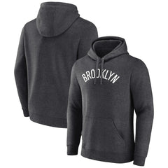 Brooklyn Nets Wordmark Alternate Pullover Hoodie Charcoal