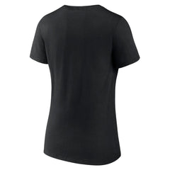 Milwaukee Bucks Women's Wordmark V-Neck T-Shirt Black