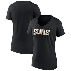 Phoenix Suns Women's Wordmark V-Neck T-Shirt Black