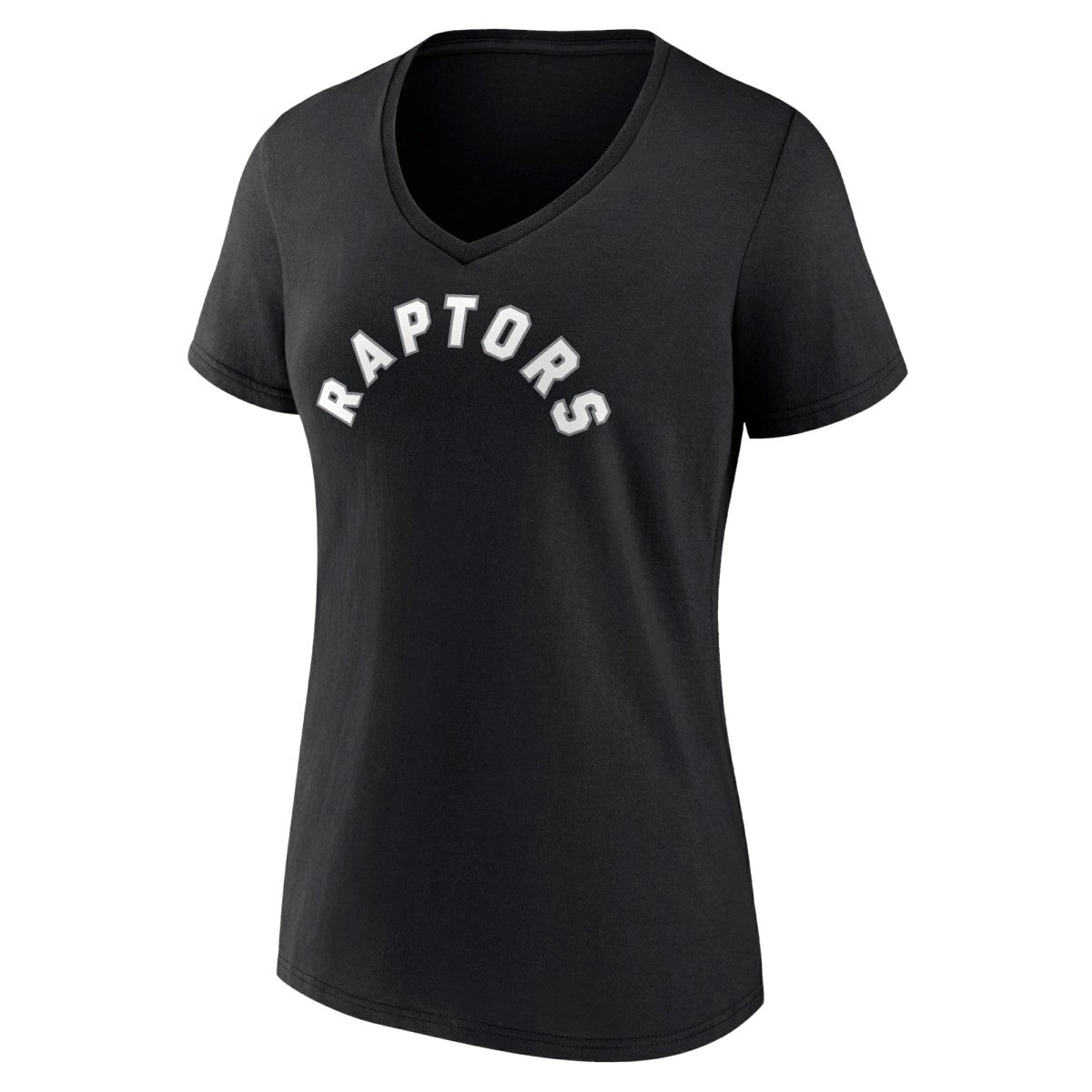 Toronto Raptors Women's Wordmark V-Neck T-Shirt Black