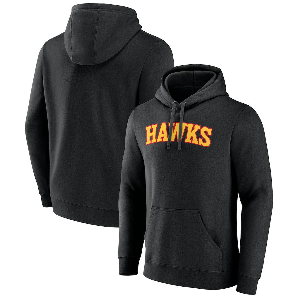 Atlanta Hawks Wordmark Team Pullover Hoodie Black