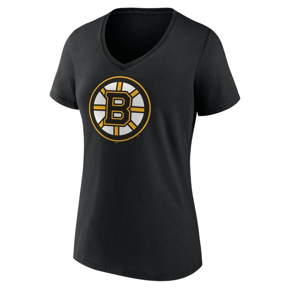 Boston Bruins Women's Team Logo V-Neck T-Shirt - Black | US 5088094