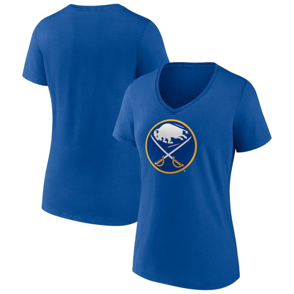 Buffalo Sabres Women's Team Logo V-Neck T-Shirt - Royal | US 5088095