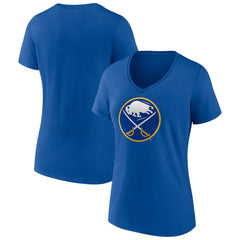 Buffalo Sabres Women's Team Logo V-Neck T-Shirt - Royal | US 5088095