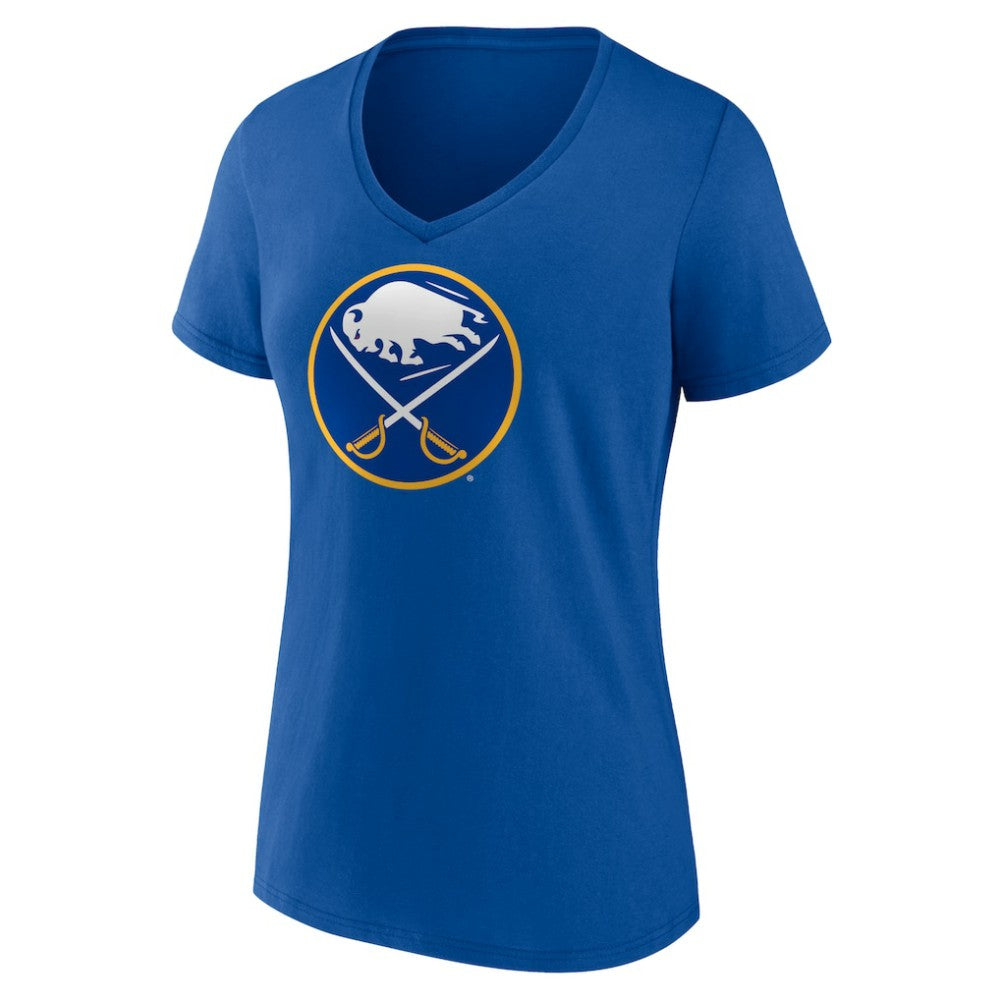 Buffalo Sabres Women's Team Logo V-Neck T-Shirt - Royal | US 5088095