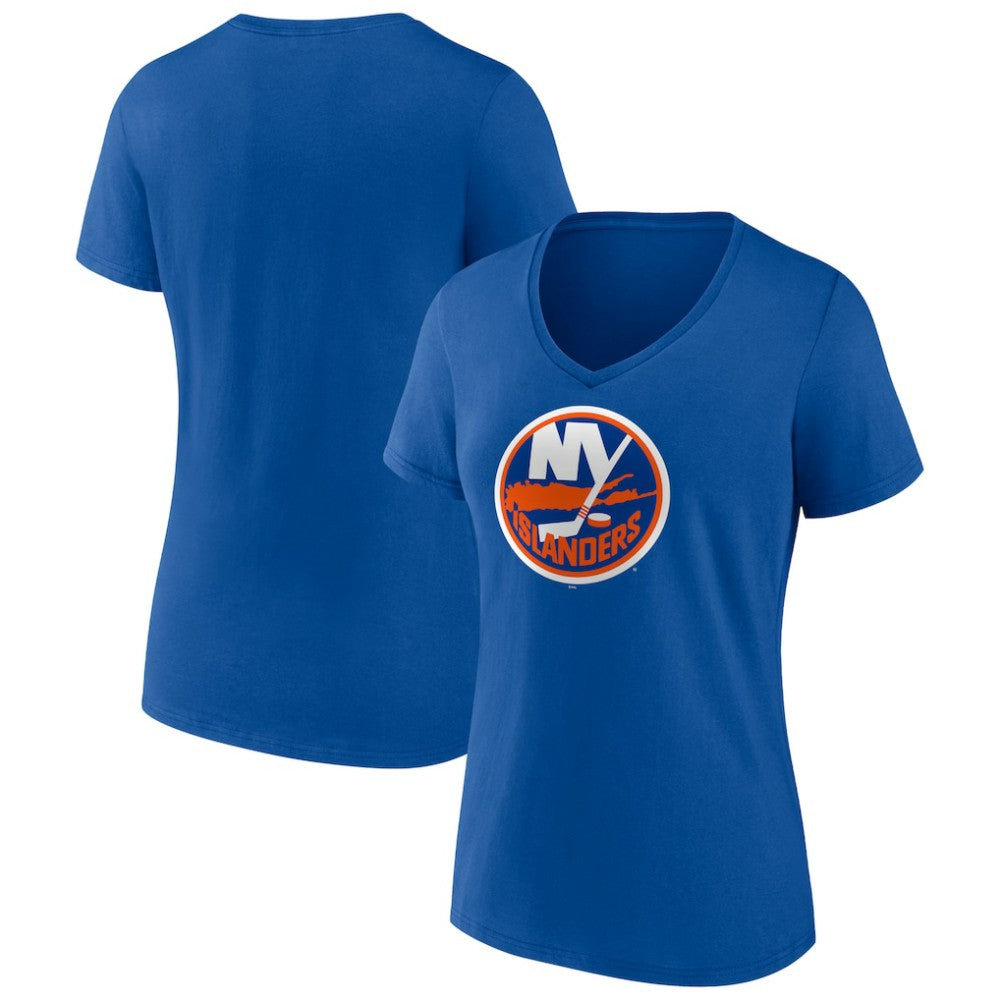 New York Islanders Women's Team Logo V-Neck T-Shirt - Royal | US 5088107