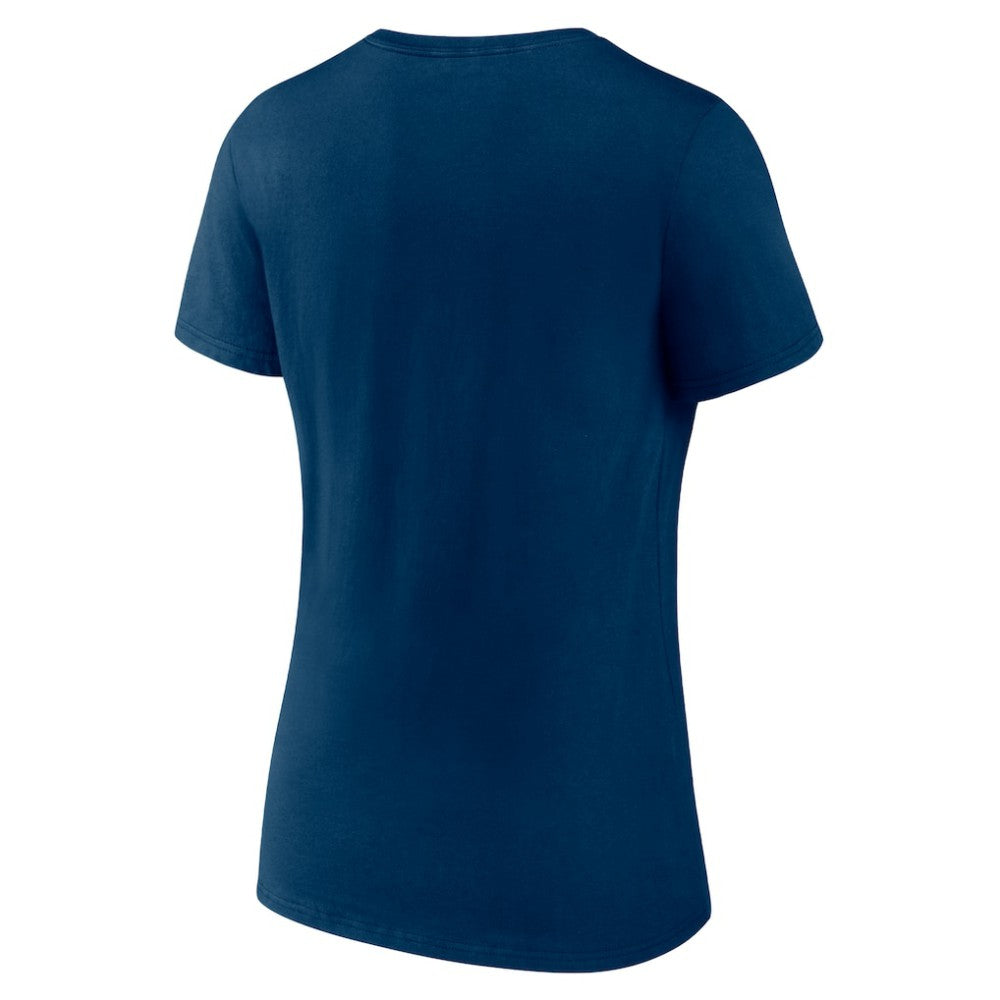 Seattle Kraken Women's Team Logo V-Neck T-Shirt - Navy | US 5088112