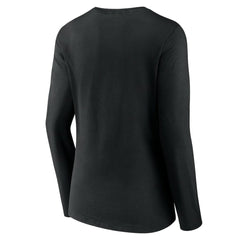 Pittsburgh Penguins Women's Team Logo Long Sleeve V-Neck T-Shirt - Black | US 5088132
