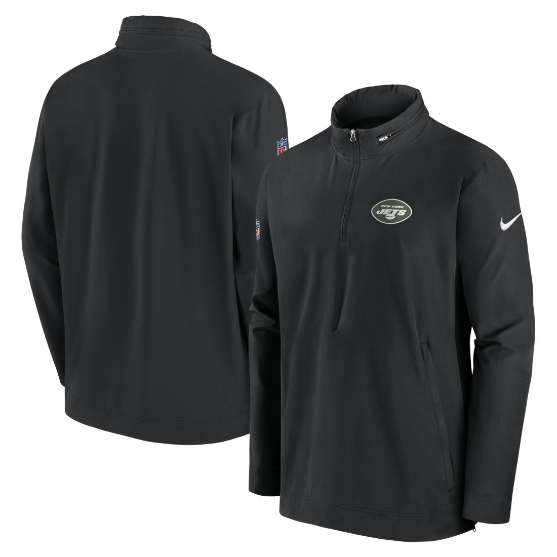 New York Jets Sideline Coach Half-Zip Jacket - Black Jackets