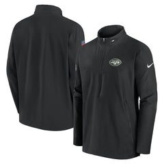 New York Jets Sideline Coach Half-Zip Jacket - Black Jackets