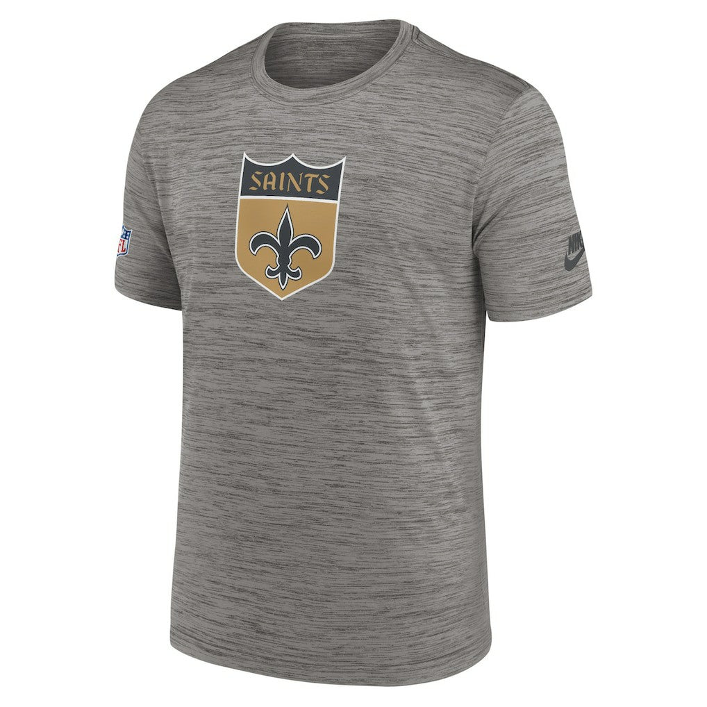 New Orleans Saints 2023 Sideline Alternate Logo Performance T-Shirt - Heather Charcoal T-shirts