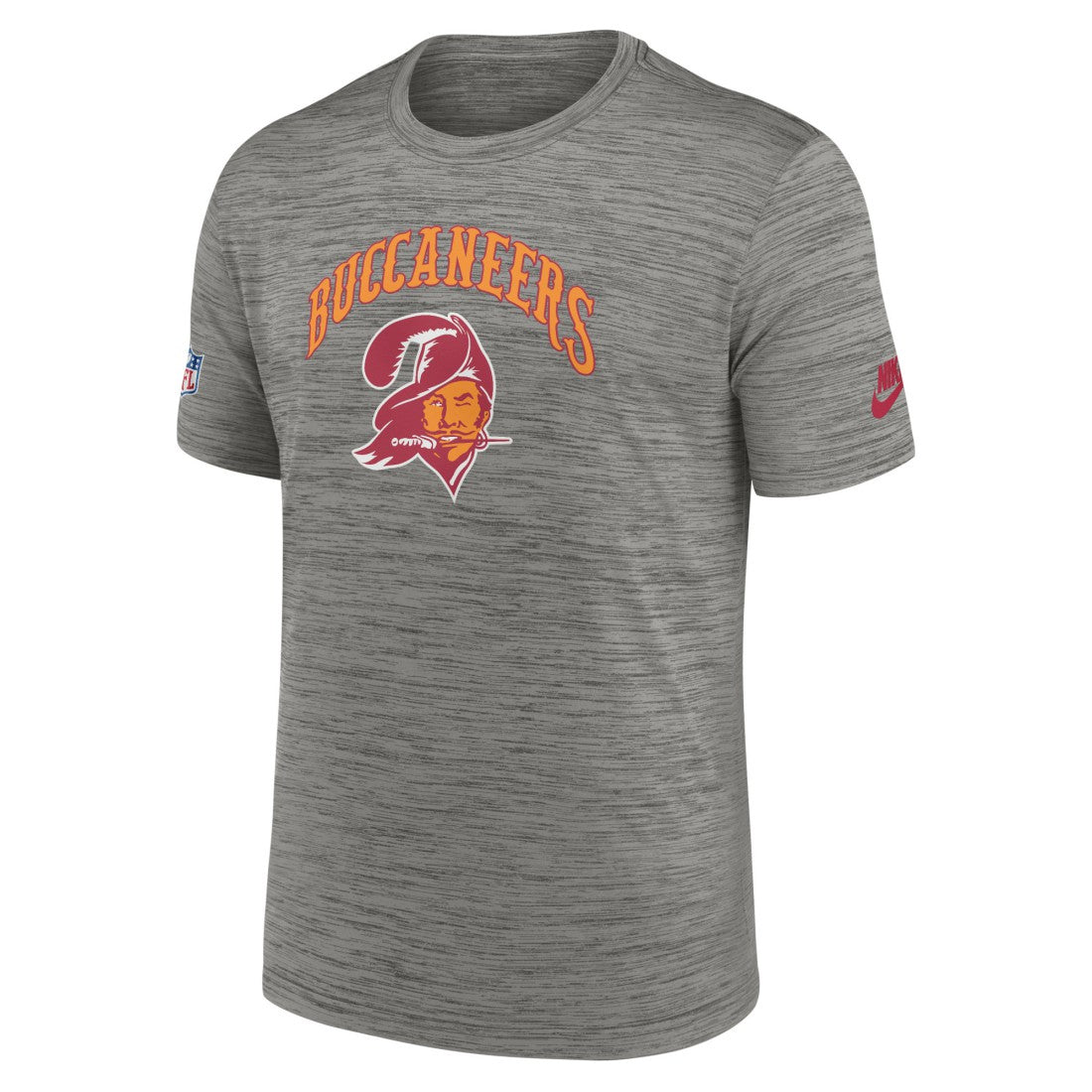 Tampa Bay Buccaneers Throwback Sideline Performance T-Shirt - Heather Charcoal T-shirts