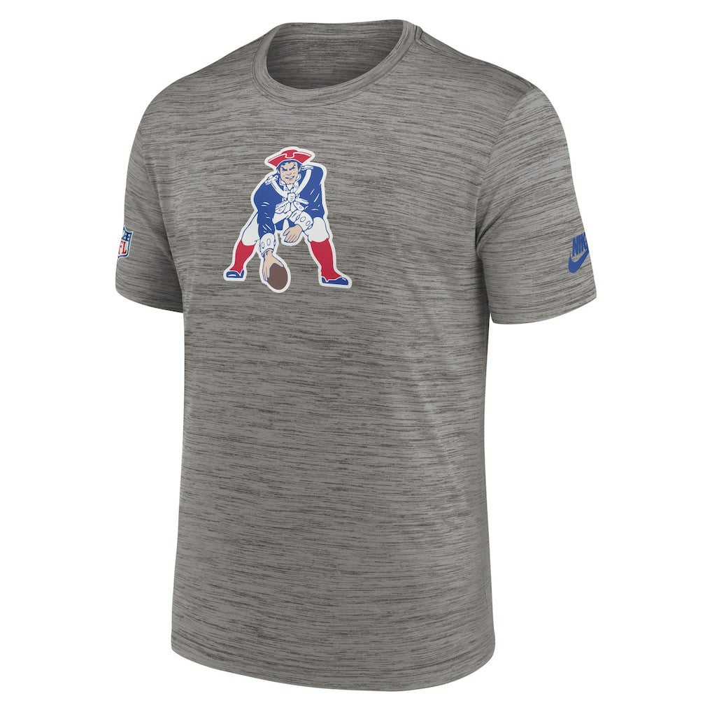 New England Patriots 2023 Sideline Alternate Logo Performance T-Shirt - Heather Charcoal T-shirts