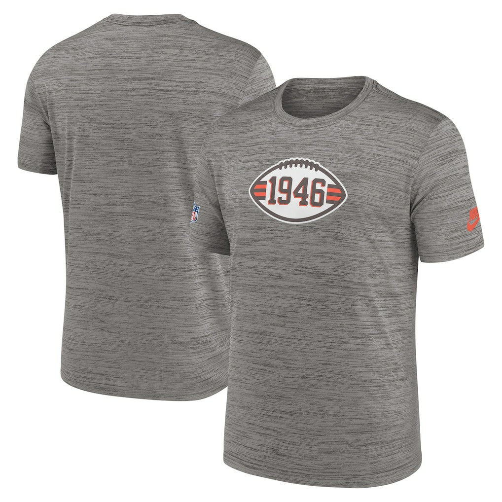 Cleveland Browns 2023 Sideline Alternate Logo Performance T-Shirt - Heather Charcoal T-shirts