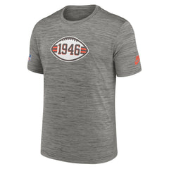 Cleveland Browns 2023 Sideline Alternate Logo Performance T-Shirt - Heather Charcoal T-shirts