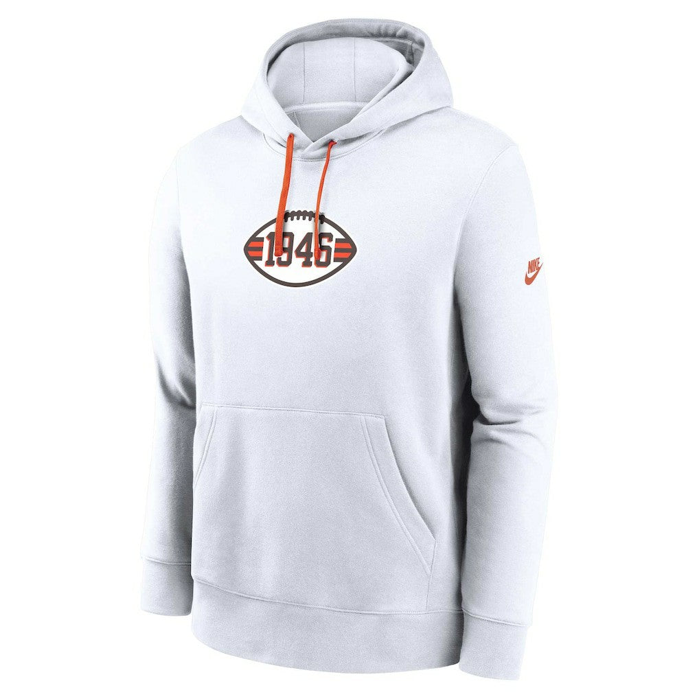 Cleveland Browns 2023 Sideline Club Alternate Tri-Blend Pullover Hoodie - White Hoodies