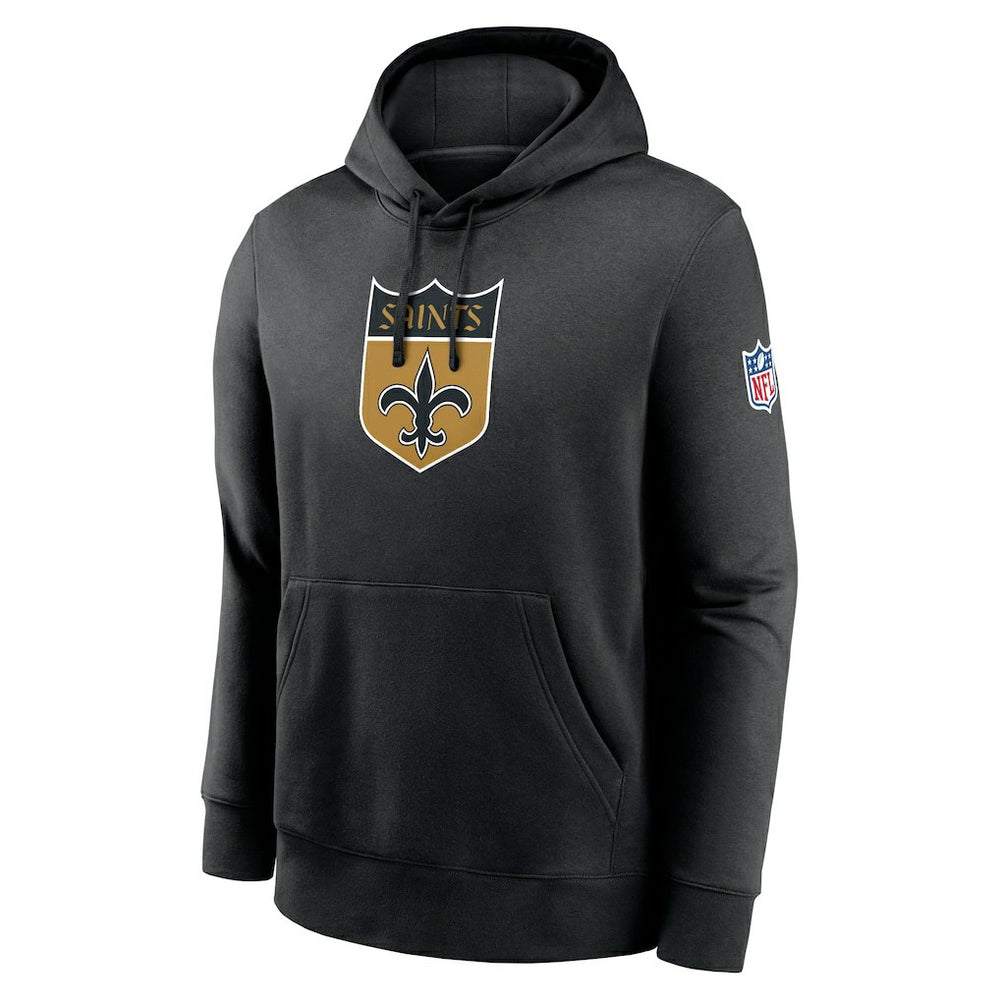 New Orleans Saints 2023 Sideline Club Alternate Tri-Blend Pullover Hoodie - Black Hoodies