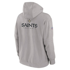 New Orleans Saints Sideline Club Fleece Pullover Hoodie - Gray Hoodies