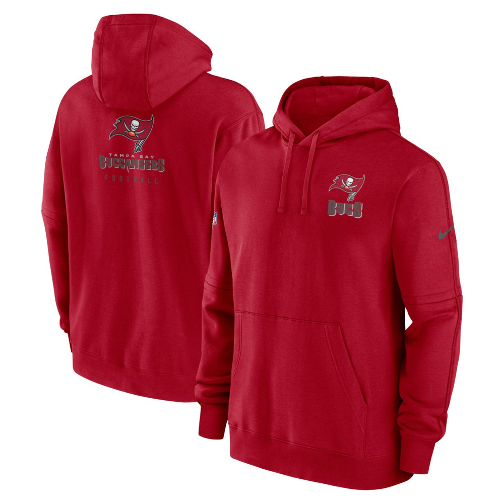 Tampa Bay Buccaneers Sideline Club Fleece Pullover Hoodie - Red Hoodies