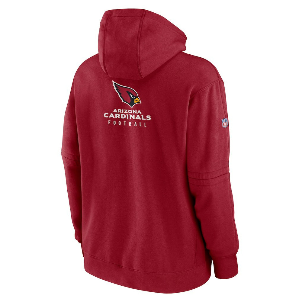 Arizona Cardinals Sideline Club Fleece Pullover Hoodie - Cardinal Hoodies