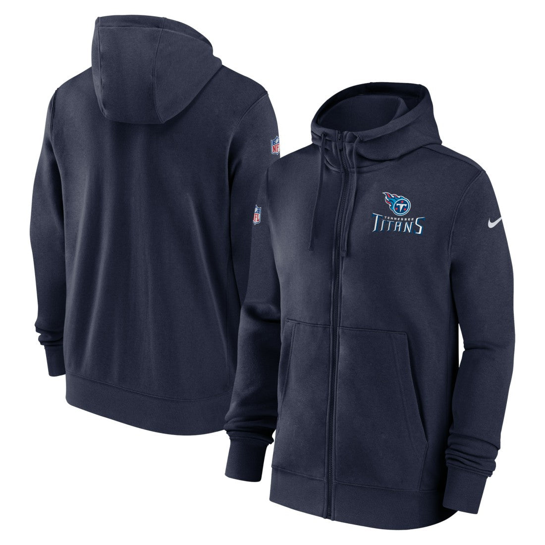 Tennessee Titans 2023/24 Sideline Club Full-Zip Hoodie - Navy Hoodies