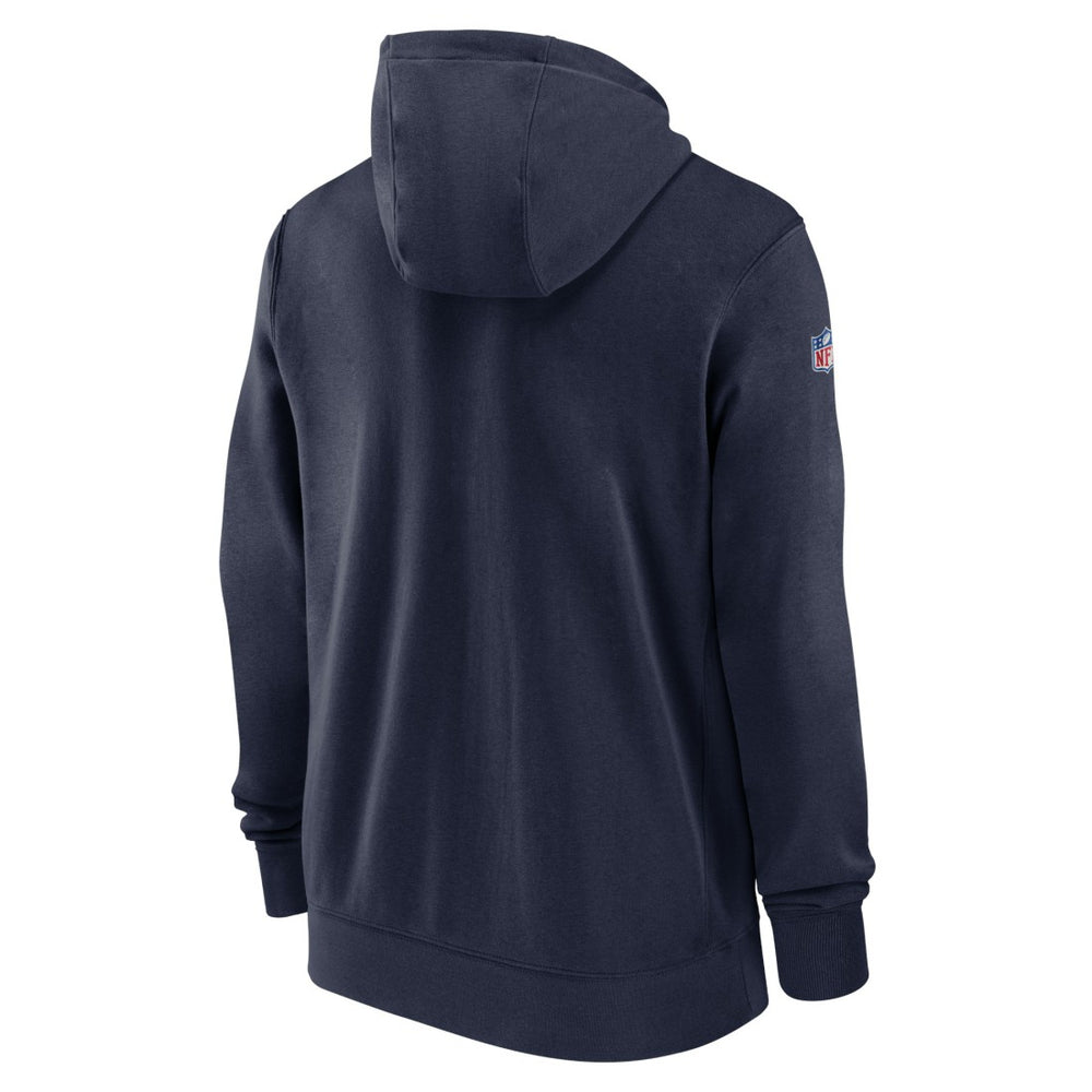 Tennessee Titans 2023/24 Sideline Club Full-Zip Hoodie - Navy Hoodies