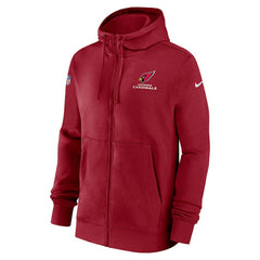 Arizona Cardinals 2023/24 Sideline Club Full-Zip Hoodie - Red Hoodies