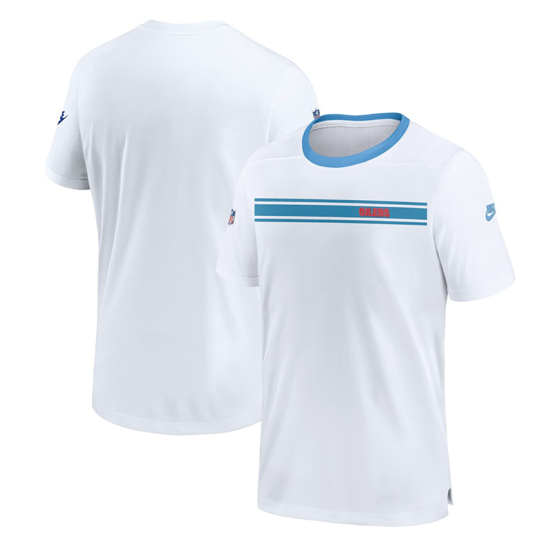 Tennessee Titans Oilers Throwback Sideline Coach Alternate Performance T-Shirt - White T-shirts
