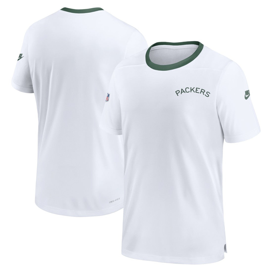 Green Bay Packers Men's Sideline Coaches Alternate Performance T-Shirt - White T-shirts