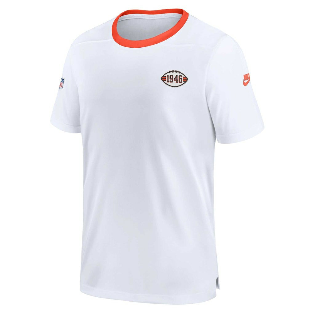 Cleveland Browns Men's Sideline Coaches Alternate Performance T-Shirt - White T-shirts