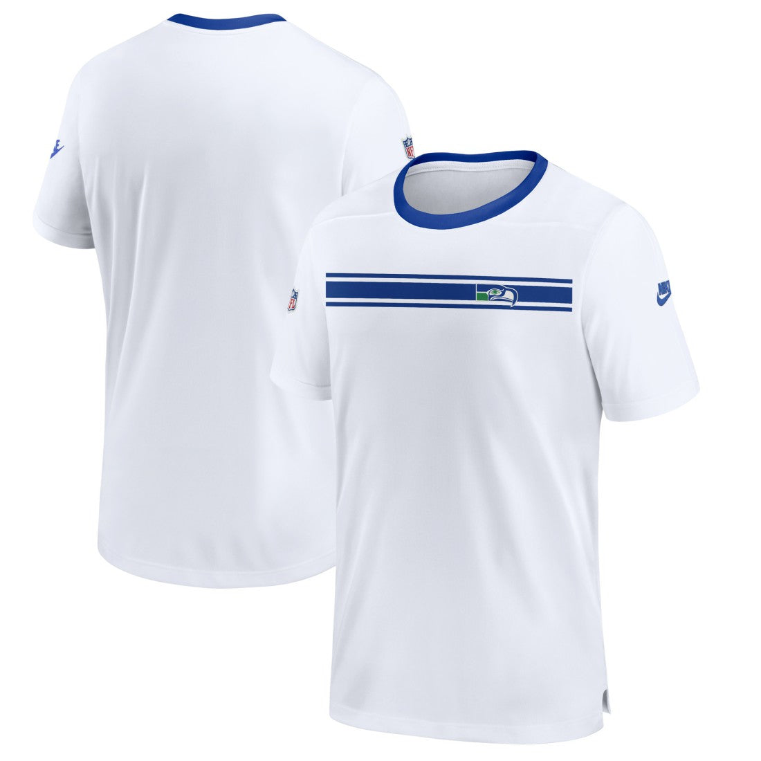 Seattle Seahawks Throwback Sideline Coaches Performance T-Shirt - White T-shirts