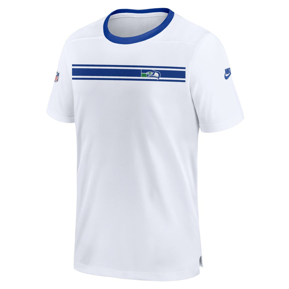 Seattle Seahawks Throwback Sideline Coaches Performance T-Shirt - White T-shirts
