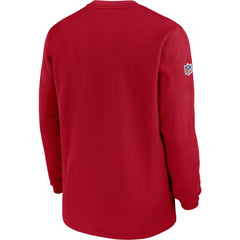 Tampa Bay Buccaneers 2023 Sideline Throwback Heavy Brushed Waffle Long Sleeve Top - Red Tops
