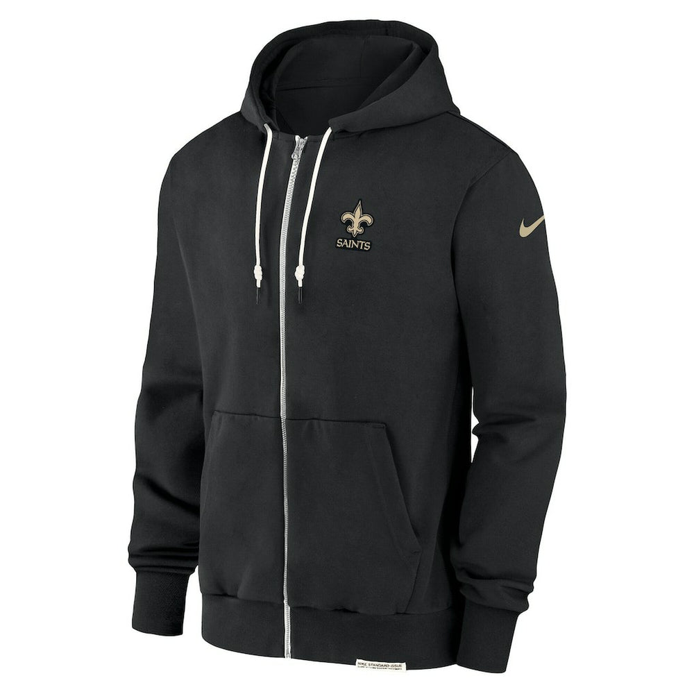 New Orleans Saints Sideline Performance Full-Zip Hoodie Jacket - Black Hoodies
