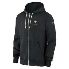 New Orleans Saints Sideline Performance Full-Zip Hoodie Jacket - Black Hoodies