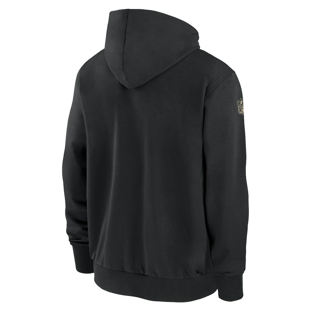New Orleans Saints Sideline Performance Full-Zip Hoodie Jacket - Black Hoodies