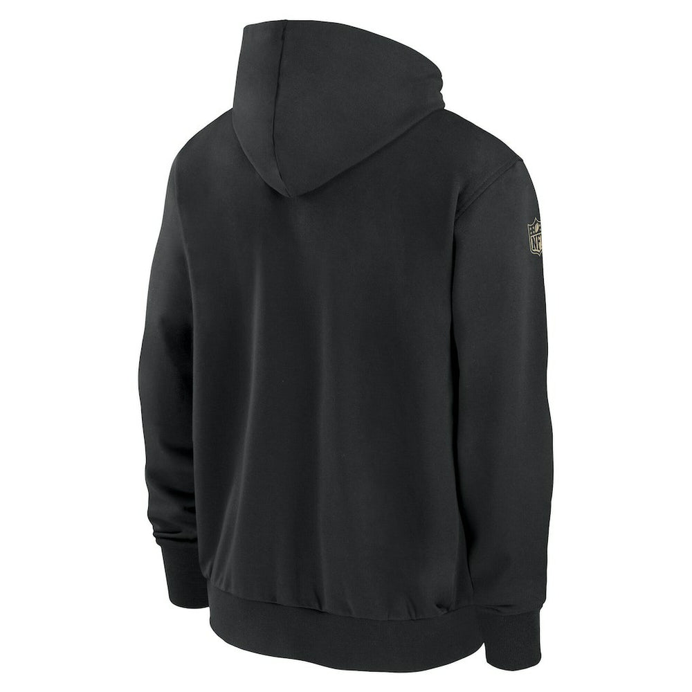 New Orleans Saints Sideline Performance Full-Zip Hoodie Jacket - Black Hoodies