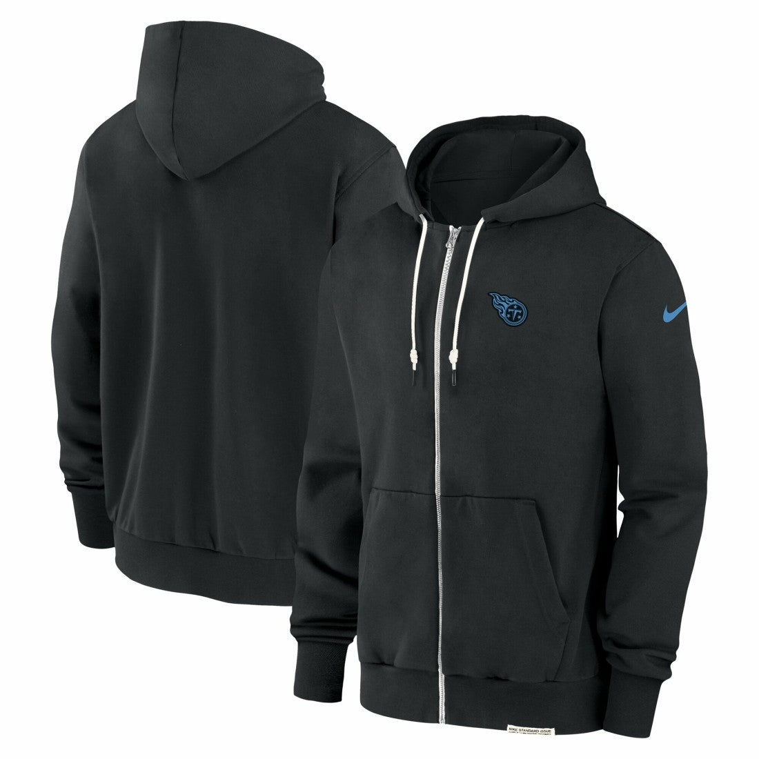 Tennessee Titans Sideline Performance Full-Zip Hoodie Jacket - Black Hoodies