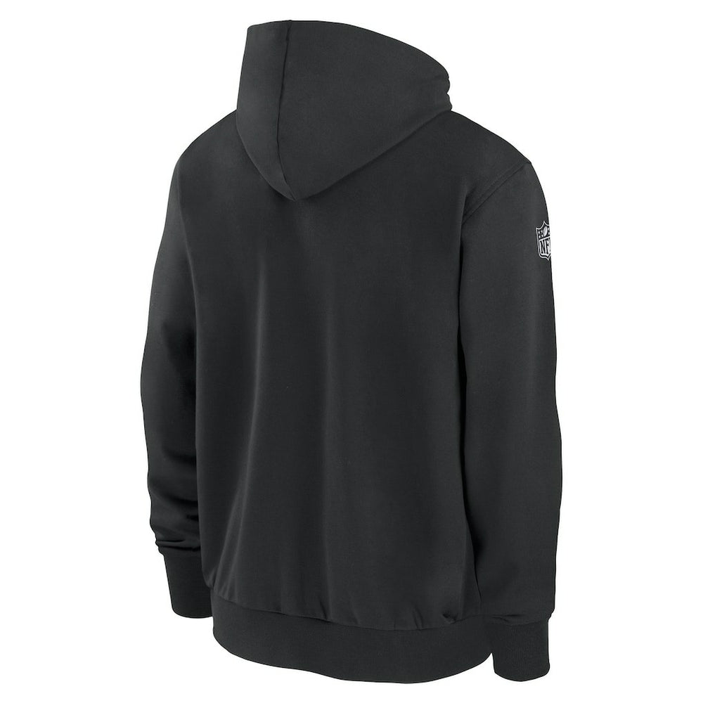 New York Jets Sideline Performance Full-Zip Hoodie Sweatshirt - Black Hoodies