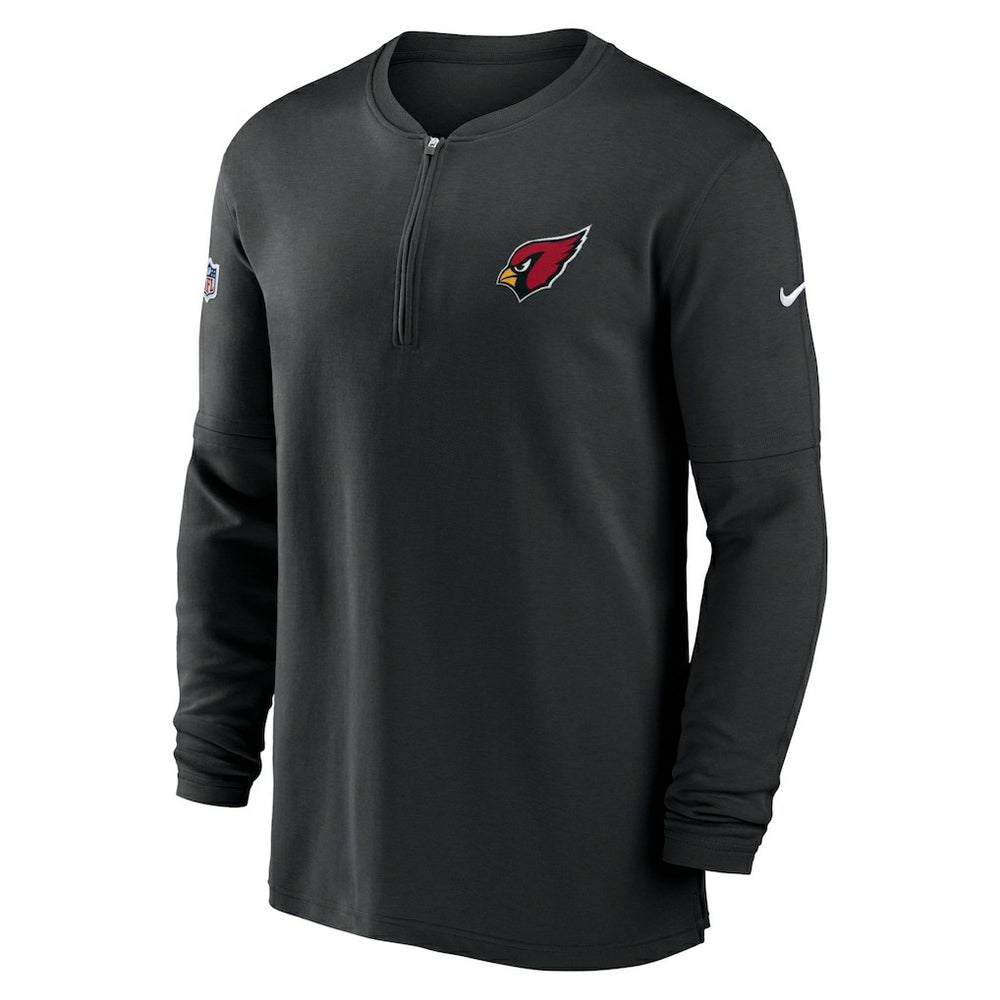 Arizona Cardinals 2023 Sideline Performance Long Sleeve Tri-Blend Quarter-Zip Top - Black Tops