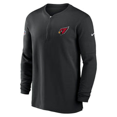Arizona Cardinals 2023 Sideline Performance Long Sleeve Tri-Blend Quarter-Zip Top - Black Tops