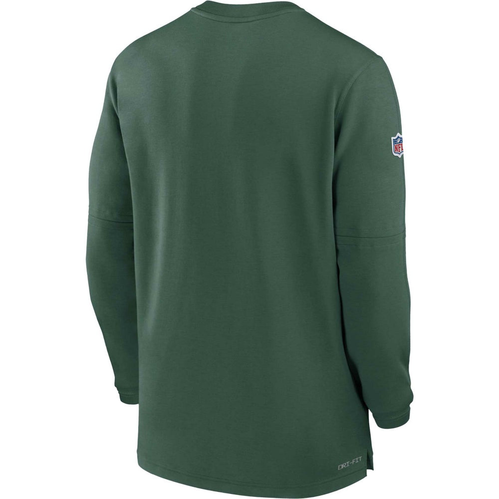 Green Bay Packers 2023 Sideline Performance Long Sleeve Tri-Blend Quarter-Zip Top - Green Tops