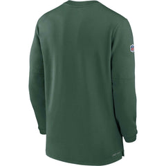 Green Bay Packers 2023 Sideline Performance Long Sleeve Tri-Blend Quarter-Zip Top - Green Tops