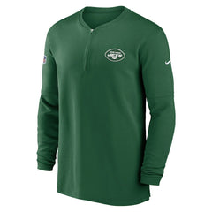 New York Jets 2023 Sideline Performance Long Sleeve Tri-Blend Quarter-Zip Top - Green Tops