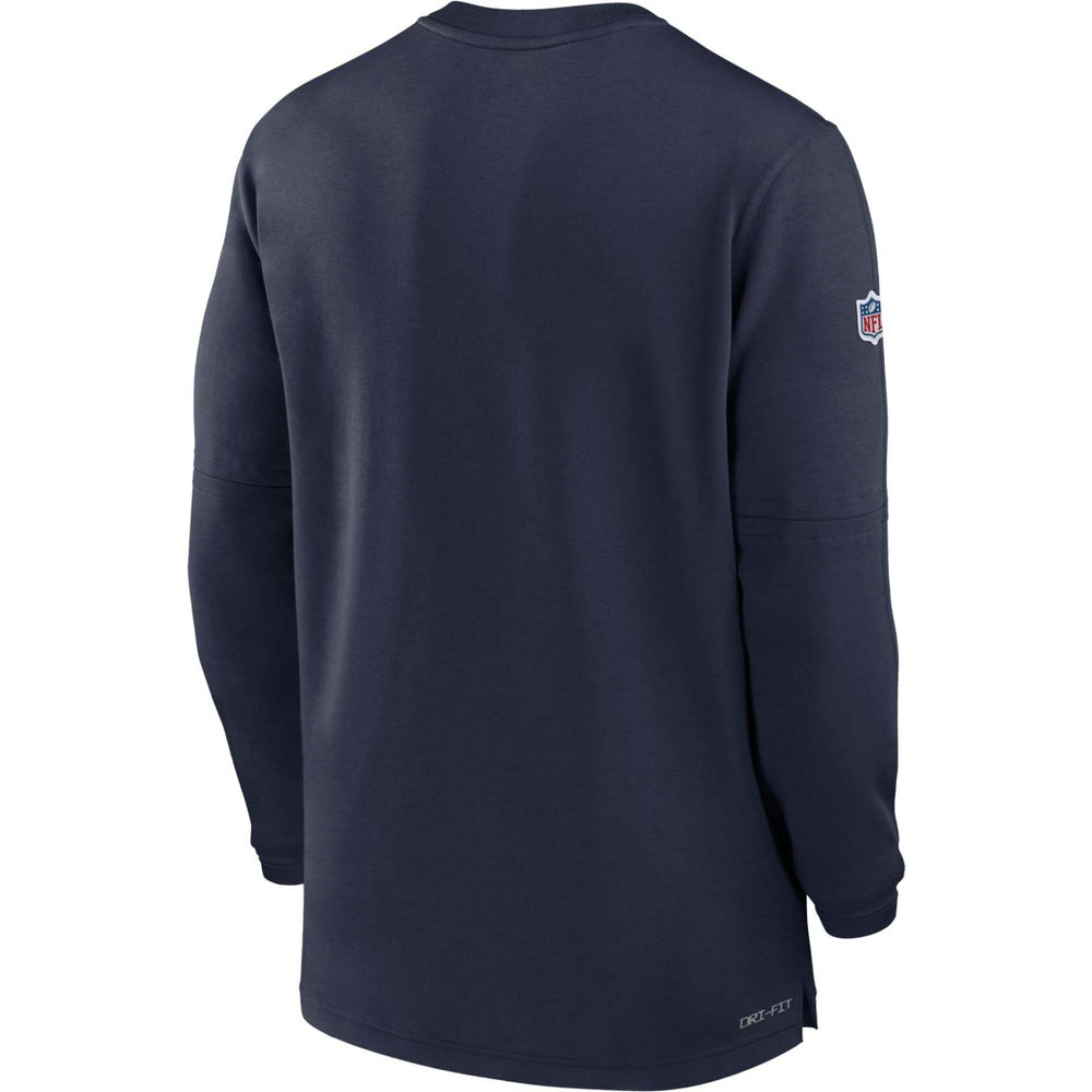 Tennessee Titans 2023 Sideline Performance Long Sleeve Tri-Blend Quarter-Zip Top - Navy Tops