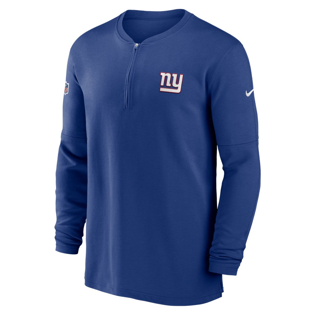 New York Giants 2023 Sideline Performance Long Sleeve Tri-Blend Quarter-Zip Top - Royal Tops
