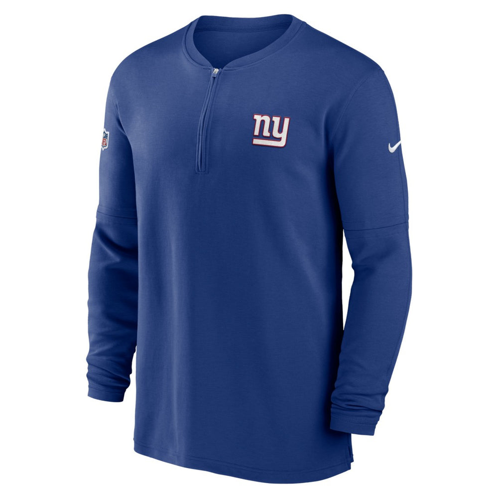 New York Giants 2023 Sideline Performance Long Sleeve Tri-Blend Quarter-Zip Top - Royal Tops