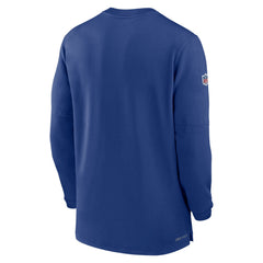 New York Giants 2023 Sideline Performance Long Sleeve Tri-Blend Quarter-Zip Top - Royal Tops