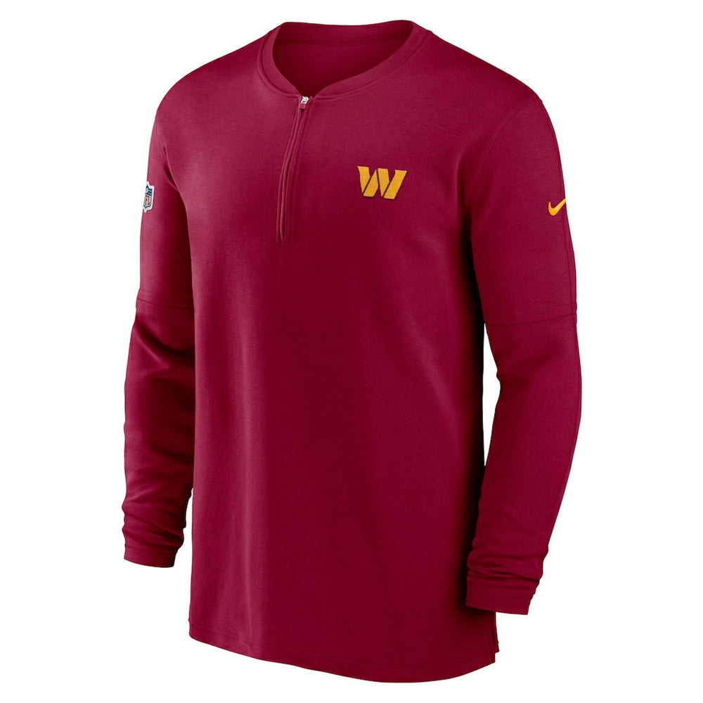 Washington Commanders 2023 Sideline Performance Long Sleeve Tri-Blend Quarter-Zip Top - Burgundy Tops