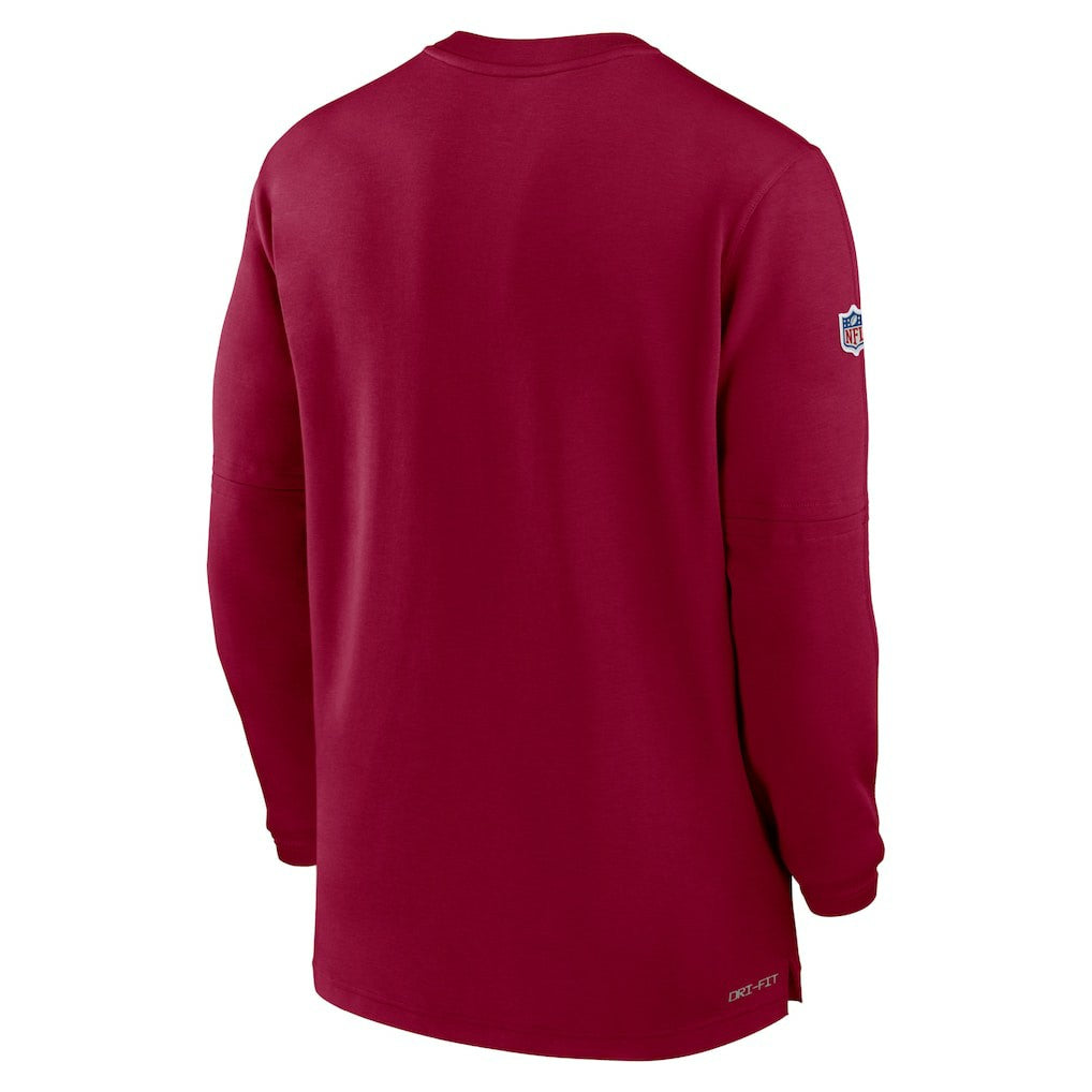 Washington Commanders 2023 Sideline Performance Long Sleeve Tri-Blend Quarter-Zip Top - Burgundy Tops